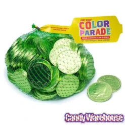 Kiwi Green Foiled Milk Chocolate Coins: 1LB Bag 11 Kiwi Green Foiled Milk Chocolate Coins: 1LB Bag -Candy Store kiwi green foiled milk chocolate coins 1lb bag candy warehouse 5