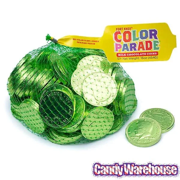 Kiwi Green Foiled Milk Chocolate Coins: 1LB Bag 7 Kiwi Green Foiled Milk Chocolate Coins: 1LB Bag - Image 5