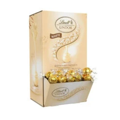 Lindt Chocolate Lindor Truffles - White Chocolate: 120-Piece Box -Candy Store lindt chocolate lindor truffles white chocolate 120 piece box candy warehouse 4