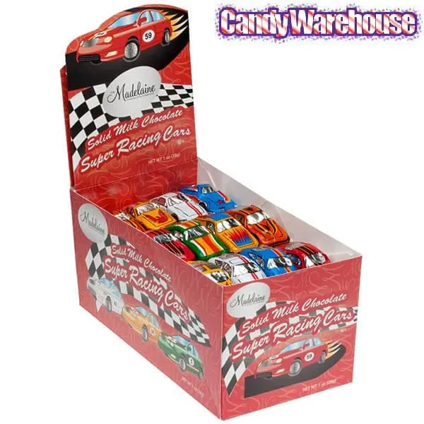 Madelaine Foiled Milk Chocolate Race Cars: 60-Piece Display 4 Madelaine Foiled Milk Chocolate Race Cars: 60-Piece Display - Image 2