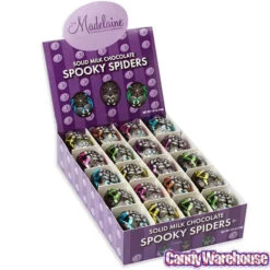 Madelaine Foiled Milk Chocolate Spooky Spiders: 60-Piece Display -Candy Store madelaine foiled milk chocolate spooky spiders 60 piece display candy warehouse 3