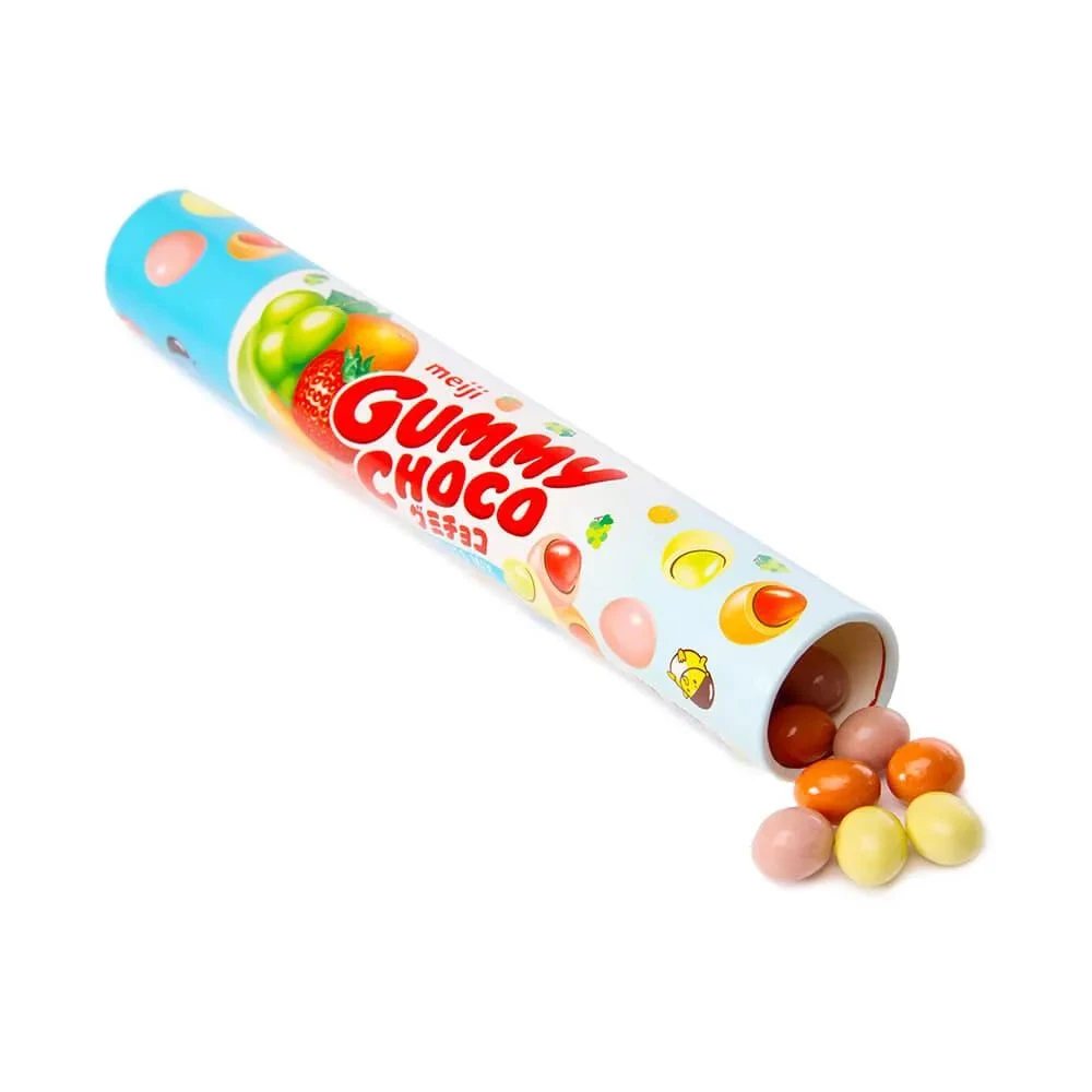 Meiji Chocolate Covered Gummy Fruits Candy: 50-Piece Tube 3 Meiji Chocolate Covered Gummy Fruits Candy: 50-Piece Tube