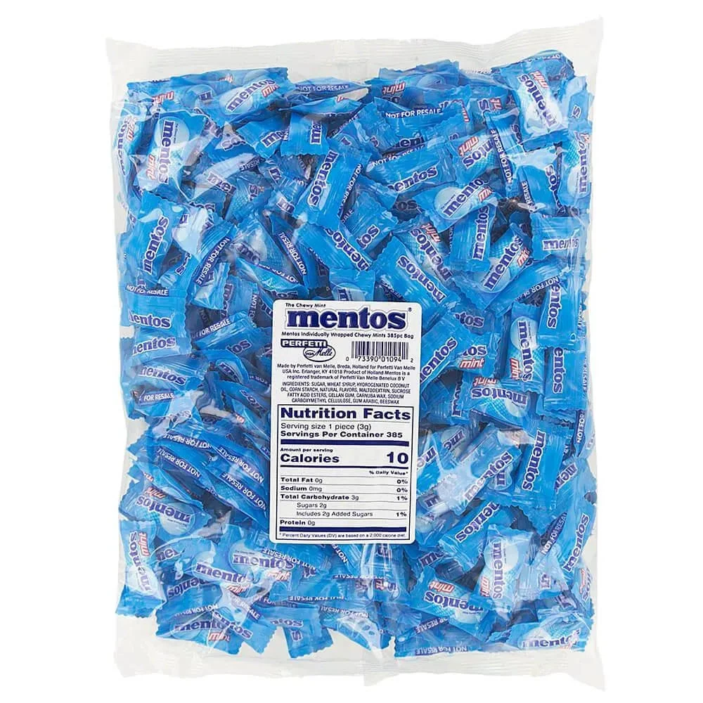 Mentos Mint Candy Single Packs: 385-Piece Bag 3 Mentos Mint Candy Single Packs: 385-Piece Bag