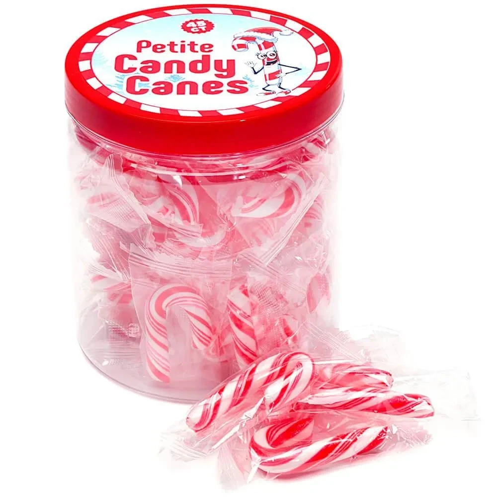 Mini Candy Canes - Red And White: 45-Piece Jar 3 Mini Candy Canes - Red And White: 45-Piece Jar