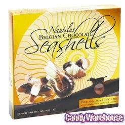 Nautilus Belgian Chocolate Seashells: 18-Piece Box -Candy Store nautilus belgian chocolate seashells 18 piece box candy warehouse 3