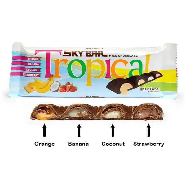 Necco Sky Bar Candy Bars - Tropical: 24-Piece Box 3 Necco Sky Bar Candy Bars - Tropical: 24-Piece Box