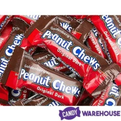 Peanut Chews Mini Size Candy Bars - Original Dark: 100-Piece Box -Candy Store peanut chews mini size candy bars original dark 100 piece box candy warehouse 3