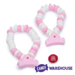 Pink And White Candy Bracelets: 12-Piece Bag -Candy Store pink and white candy bracelets 12 piece bag candy warehouse 3