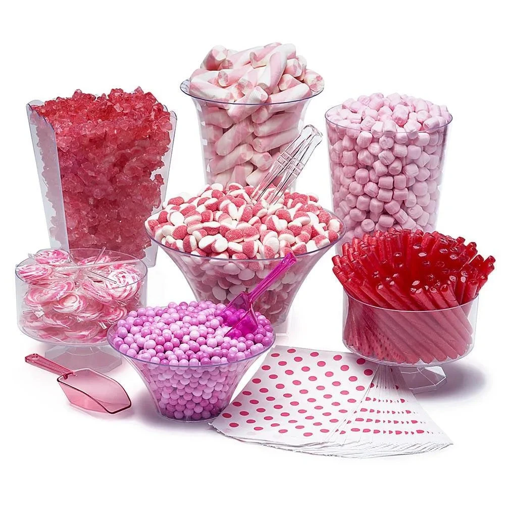 Pink Candy Buffet Kit: 25 To 50 Guests 3 Pink Candy Buffet Kit: 25 To 50 Guests