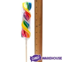 Rainbow Swirl 2.5-Ounce Corkscrew Twist Lollipops: 12-Piece Display -Candy Store rainbow swirl 2 5 ounce corkscrew twist lollipops 12 piece display candy warehouse 4