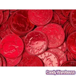 Red Foiled Milk Chocolate Coins: 1LB Bag -Candy Store red foiled milk chocolate coins 1lb bag candy warehouse 3