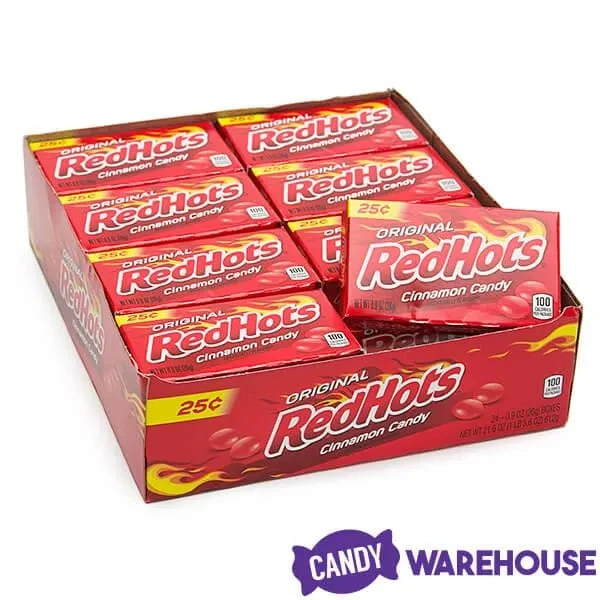 Red Hots Candy Mini Packs: 24-Piece Box 4 Red Hots Candy Mini Packs: 24-Piece Box - Image 2
