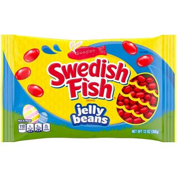 Red Swedish Fish Jelly Beans Candy: 13-Ounce Bag 3 Red Swedish Fish Jelly Beans Candy: 13-Ounce Bag