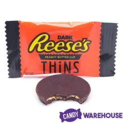 Reese's Thins Dark Chocolate Peanut Butter Cups Candy: 7.37-Ounce Bag -Candy Store reese s thins dark chocolate peanut butter cups candy 7 37 ounce bag candy warehouse 6