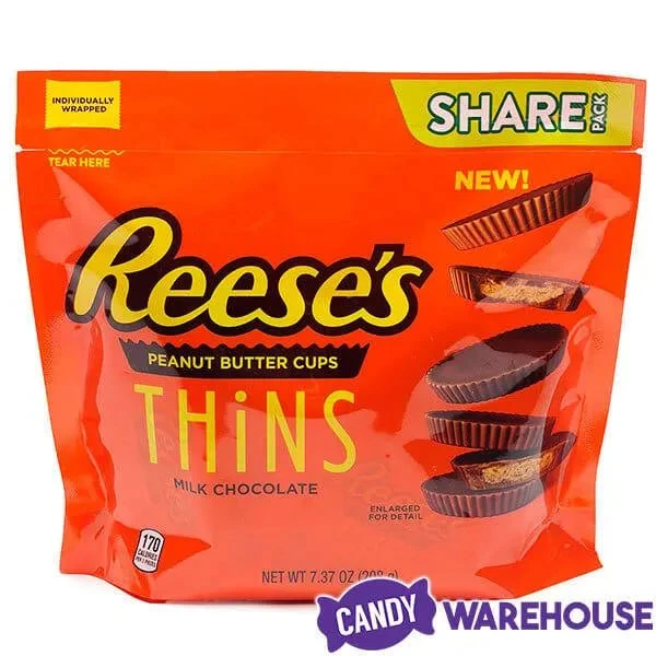 Reese's Thins Milk Chocolate Peanut Butter Cups Candy: 7.37-Ounce Bag 4 Reese's Thins Milk Chocolate Peanut Butter Cups Candy: 7.37-Ounce Bag - Image 2