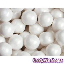 Shimmer Pearl White 1-Inch Gumballs: 2LB Bag 10 Shimmer Pearl White 1-Inch Gumballs: 2LB Bag -Candy Store shimmer pearl white 1 inch gumballs 2lb bag candy warehouse 3