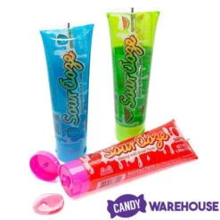 Sour Ooze Tube Liquid Candy Dispensers: 12-Piece Box -Candy Store sour ooze tube liquid candy dispensers 12 piece box candy warehouse 3