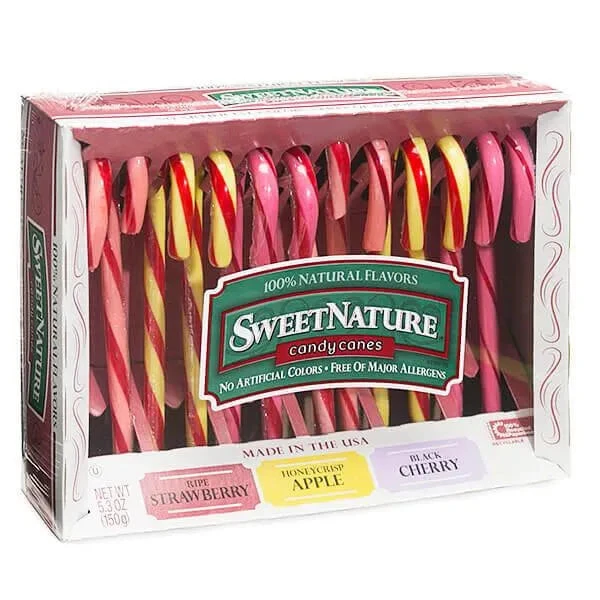 Sweet Nature Candy Canes - Assorted Fruit: 12-Piece Box 3 Sweet Nature Candy Canes - Assorted Fruit: 12-Piece Box