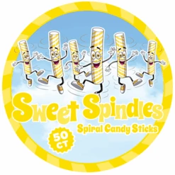 Sweet Spindles Mini Hard Candy Sticks - Banana: 50-Piece Jar -Candy Store sweet spindles mini hard candy sticks banana 50 piece jar candy warehouse 4