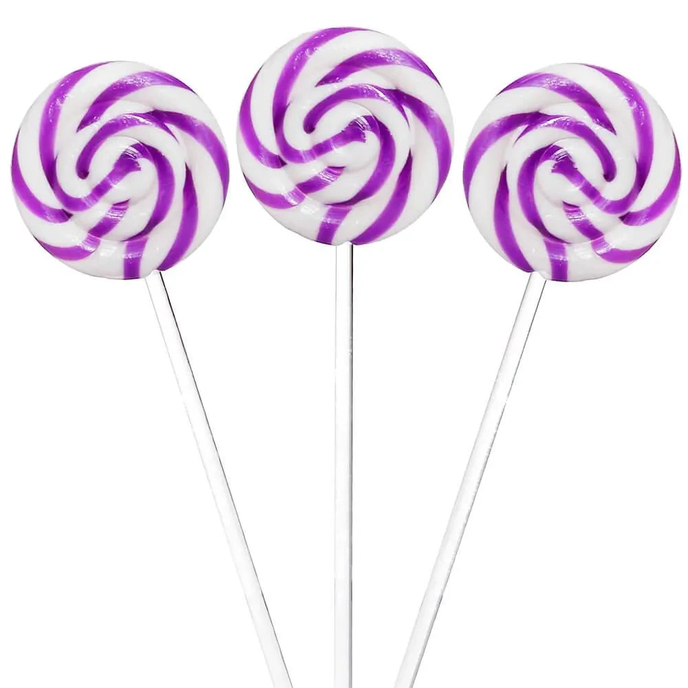 Swipple Pops Petite Swirl Ripple Lollipops - Purple Grape: 60-Piece Tub 3 Swipple Pops Petite Swirl Ripple Lollipops - Purple Grape: 60-Piece Tub