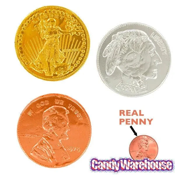 Thompson Foiled Extra Large Milk Chocolate Coins: 72-Piece Tub 6 Thompson Foiled Extra Large Milk Chocolate Coins: 72-Piece Tub - Image 4