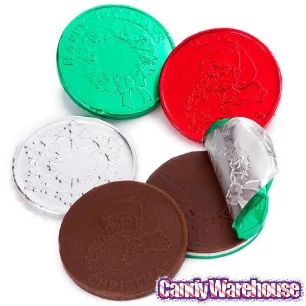 Thompson Foiled Milk Chocolate Christmas Coins: 5LB Bag 4 Thompson Foiled Milk Chocolate Christmas Coins: 5LB Bag - Image 2