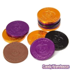 Thompson Foiled Milk Chocolate Halloween Coins: 5LB Bag 7 Thompson Foiled Milk Chocolate Halloween Coins: 5LB Bag -Candy Store thompson foiled milk chocolate halloween coins 5lb bag candy warehouse 3