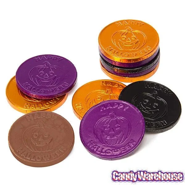 Thompson Foiled Milk Chocolate Halloween Coins: 5LB Bag 5 Thompson Foiled Milk Chocolate Halloween Coins: 5LB Bag - Image 3