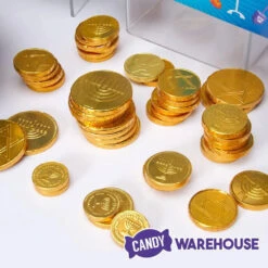 Thompson Hanukkah Gelt Gold Foiled Milk Chocolate Coins 1-Ounce Mesh Bags: 30-Piece Tub -Candy Store thompson hanukkah gelt gold foiled milk chocolate coins 1 ounce mesh bags 30 piece tub candy warehouse 5