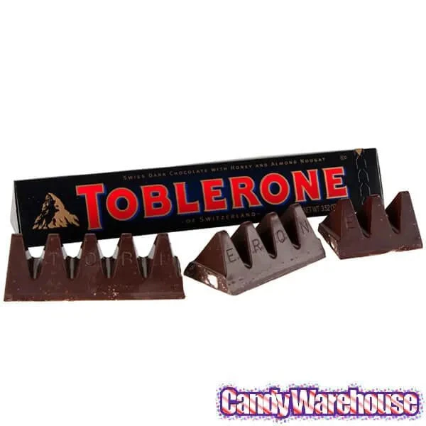 Toblerone Dark Chocolate Bars: 20-Piece Box 4 Toblerone Dark Chocolate Bars: 20-Piece Box - Image 2