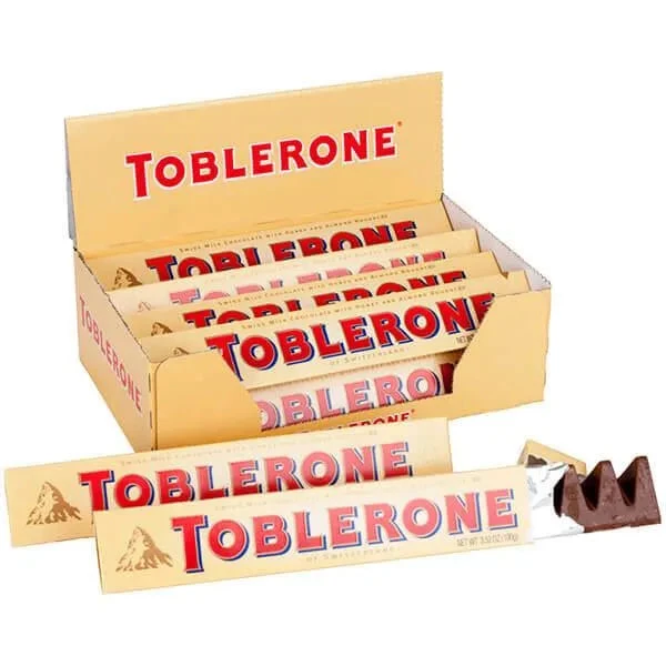 Toblerone Milk Chocolate Bars: 20-Piece Box 3 Toblerone Milk Chocolate Bars: 20-Piece Box