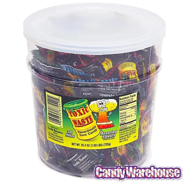 Toxic Waste Sour Candy Packs: 240-Piece Tub 5 Toxic Waste Sour Candy Packs: 240-Piece Tub - Image 3