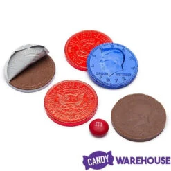 USA Patriotic Foiled Milk Chocolate Coins: 1LB Bag 8 USA Patriotic Foiled Milk Chocolate Coins: 1LB Bag -Candy Store usa patriotic foiled milk chocolate coins 1lb bag candy warehouse 3