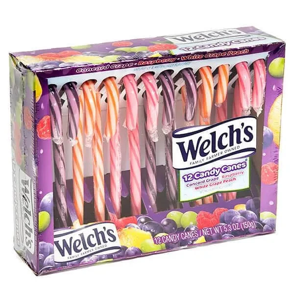 Welch's Candy Canes: 12-Piece Box 3 Welch's Candy Canes: 12-Piece Box