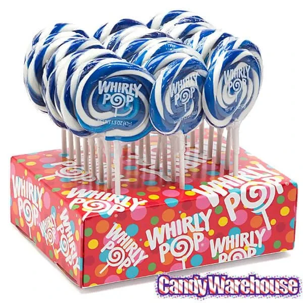 Whirly Pop 1.5-Ounce Swirl Suckers - Royal Blue: 24-Piece Display 5 Whirly Pop 1.5-Ounce Swirl Suckers - Royal Blue: 24-Piece Display - Image 3