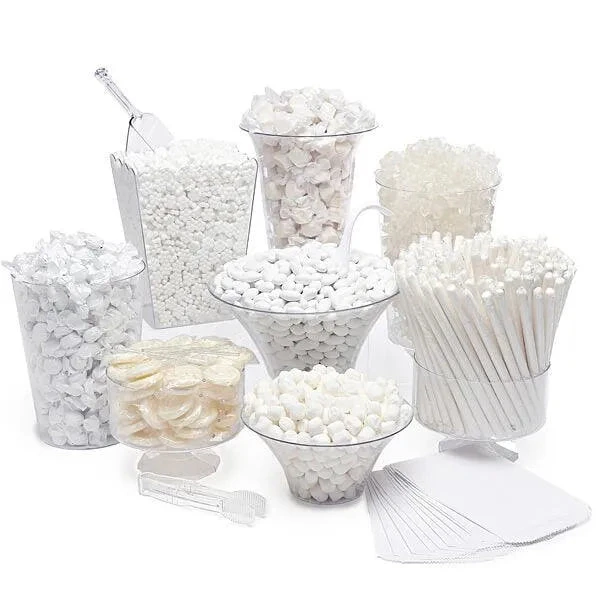 White Candy Buffet Kit: 25 To 50 Guests 3 White Candy Buffet Kit: 25 To 50 Guests