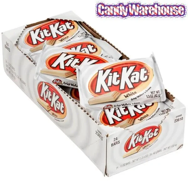 White Chocolate Kit Kat Candy Bars: 24-Piece Box 4 White Chocolate Kit Kat Candy Bars: 24-Piece Box - Image 2