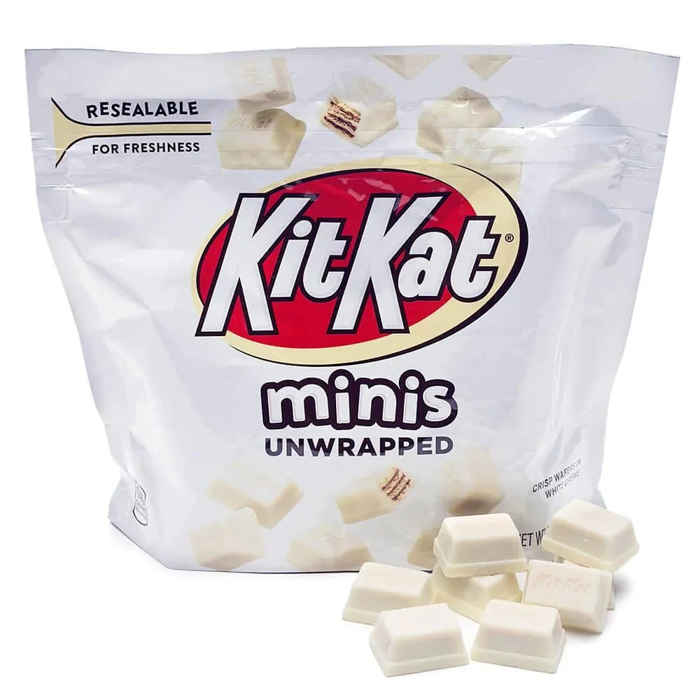 White Chocolate Kit Kat Minis Candy: 7.6-Ounce Bag 3 White Chocolate Kit Kat Minis Candy: 7.6-Ounce Bag