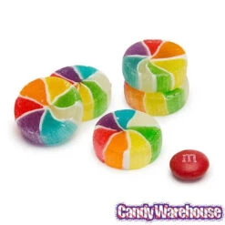 YumJunkie Rainbow Vortex Wheels Hard Candy: 5LB Bag -Candy Store yumjunkie rainbow vortex wheels hard candy 5lb bag candy warehouse 3